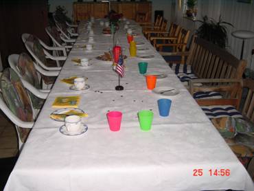 Der Tisch ist gedeckt.